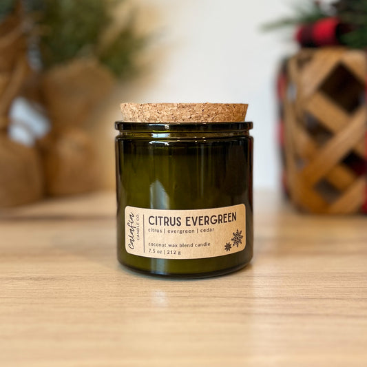 Citrus Evergreen candle, citrus, evergreen, cedar