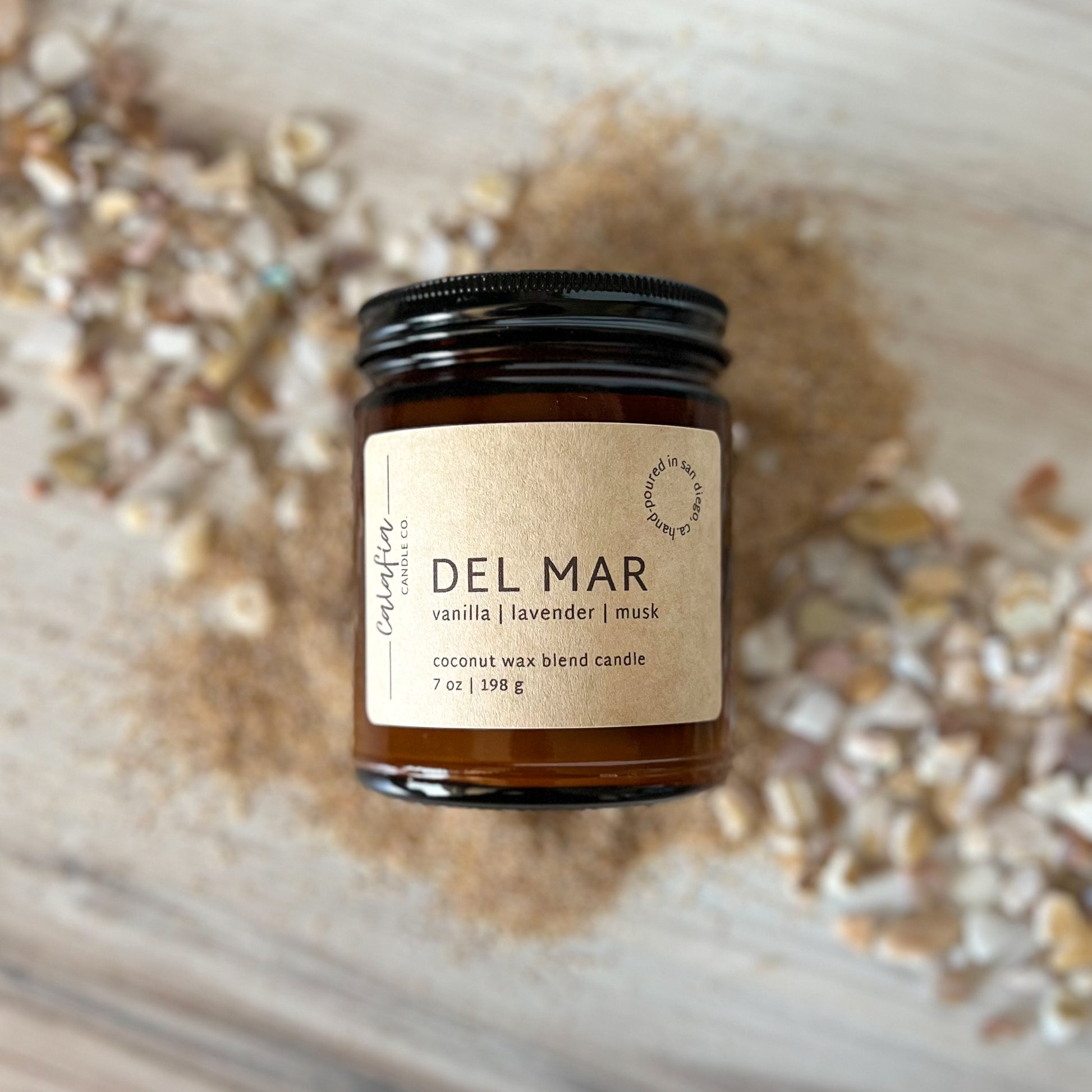 Del Mar Candle, Vanilla, Lavender, and Musk Scented Candle