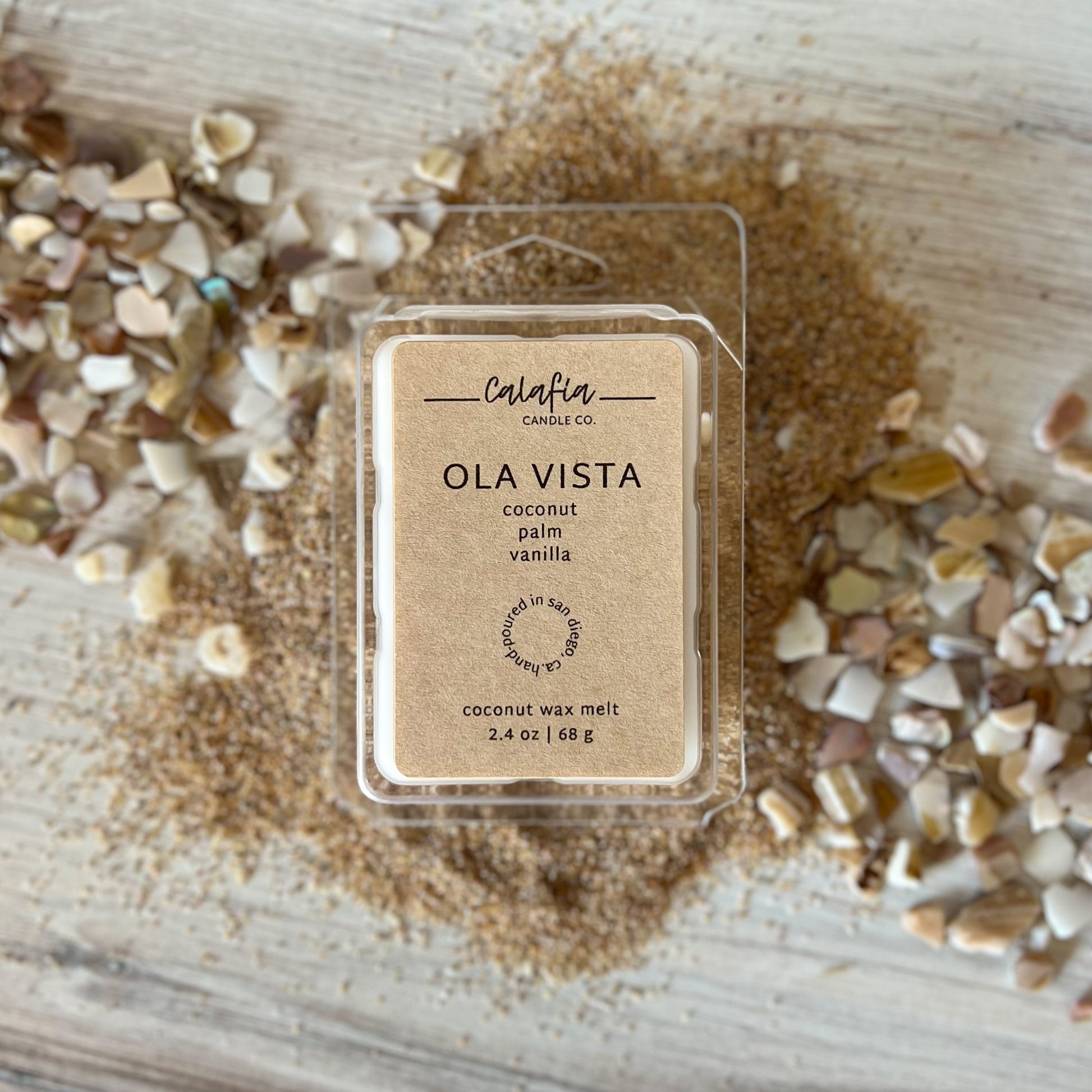 Ola Vista Wax Melt, Coconut, Palm, and Vanilla Scented Wax Melt