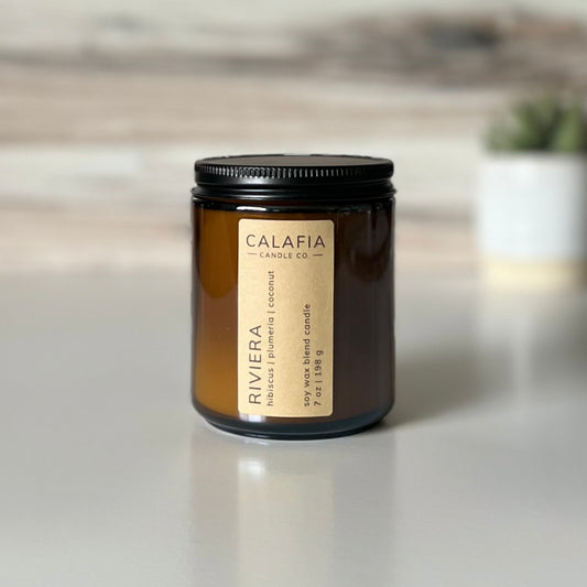 Riviera Soy Blend Candle - Hibiscus, Plumeria, and Coconut