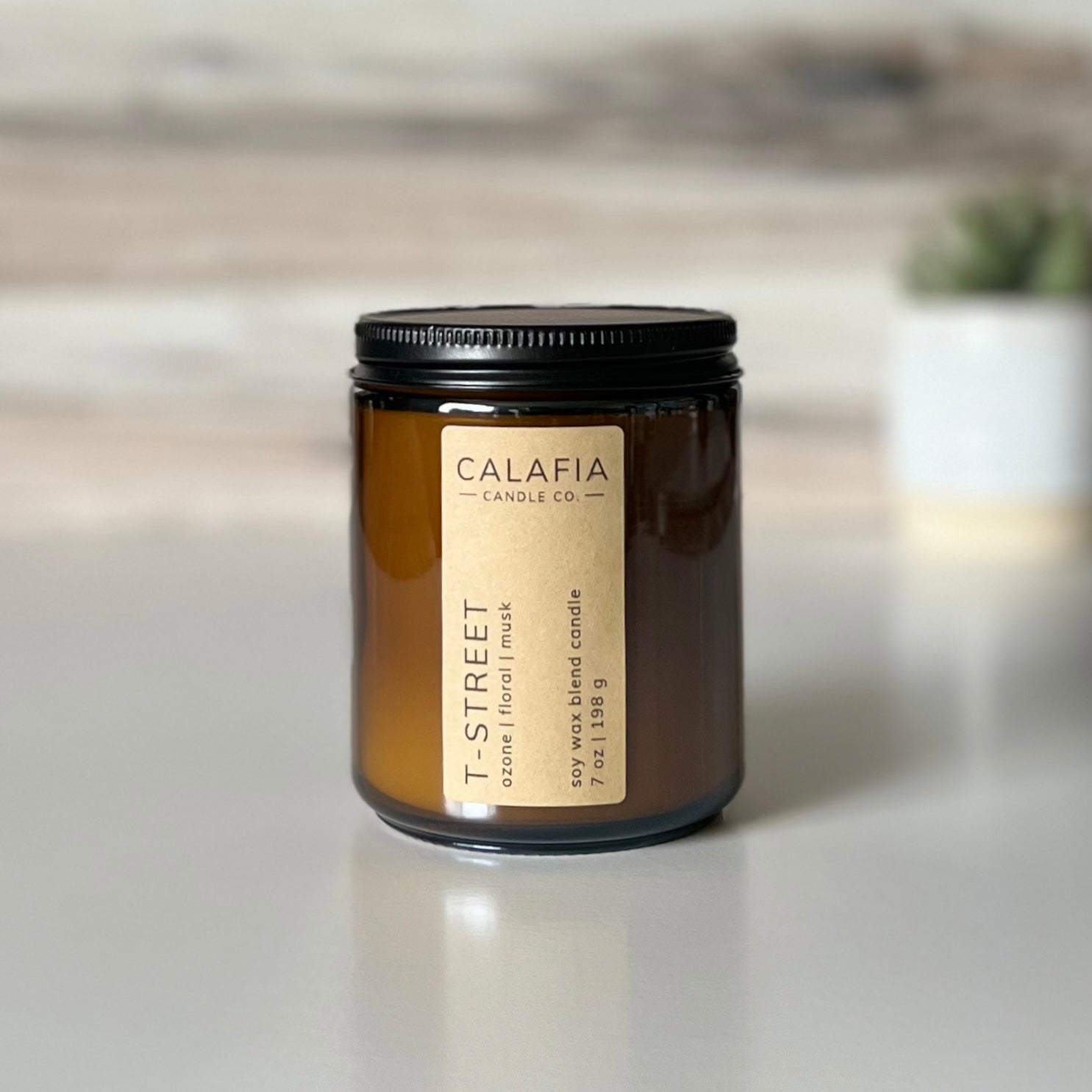 T-Street Scented Soy Wax Blend Candle - Ozone, Floral, Musk